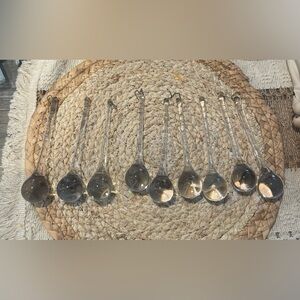 (9) vintage crystal glass chandelier hanging pendants